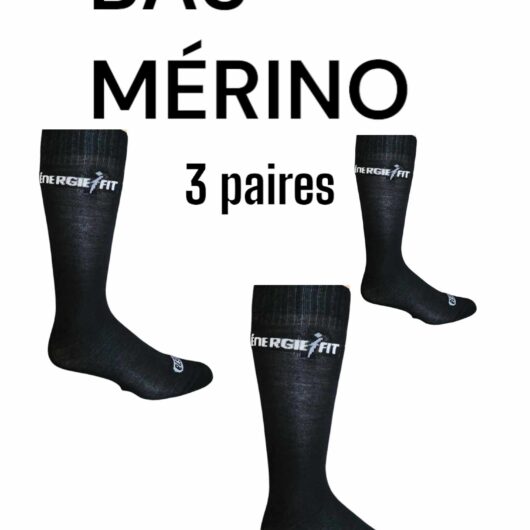 3 Paires Bas de laine Mérino - Énergie Fit